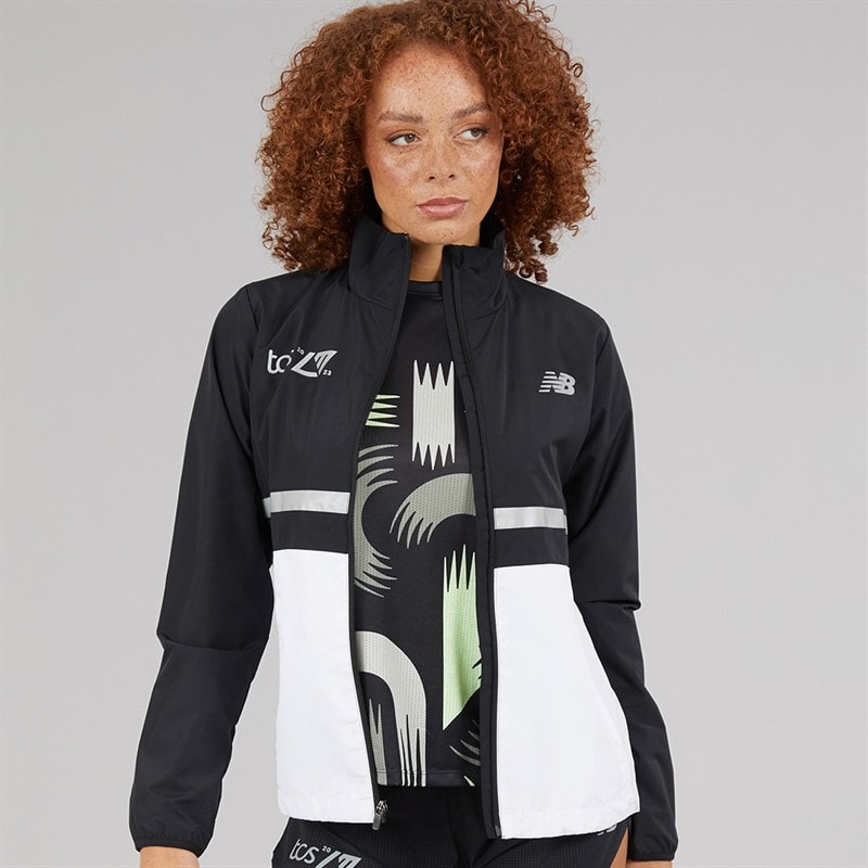 New Balance Womens London Edition Marathon Surplus Running Jacket Black/Multi - Image 3