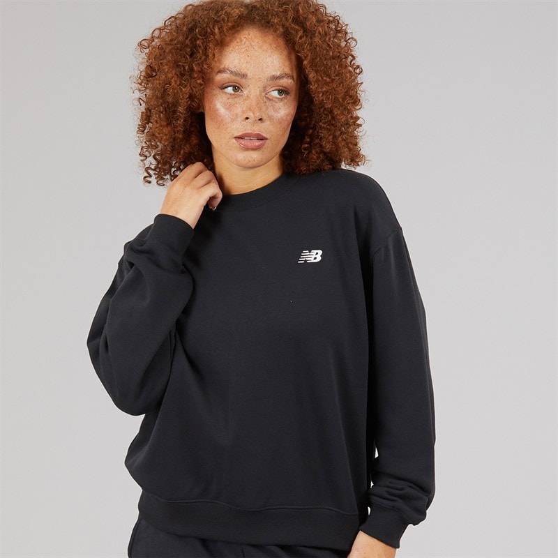 New Balance Womens Sport Essentials Sweatshirt Black - Image 2