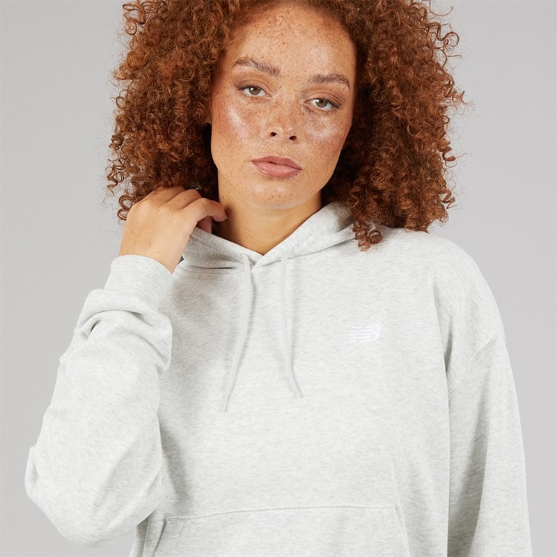 New Balance Womens Sport Essentials Hoodie Ash Heather - Image 3