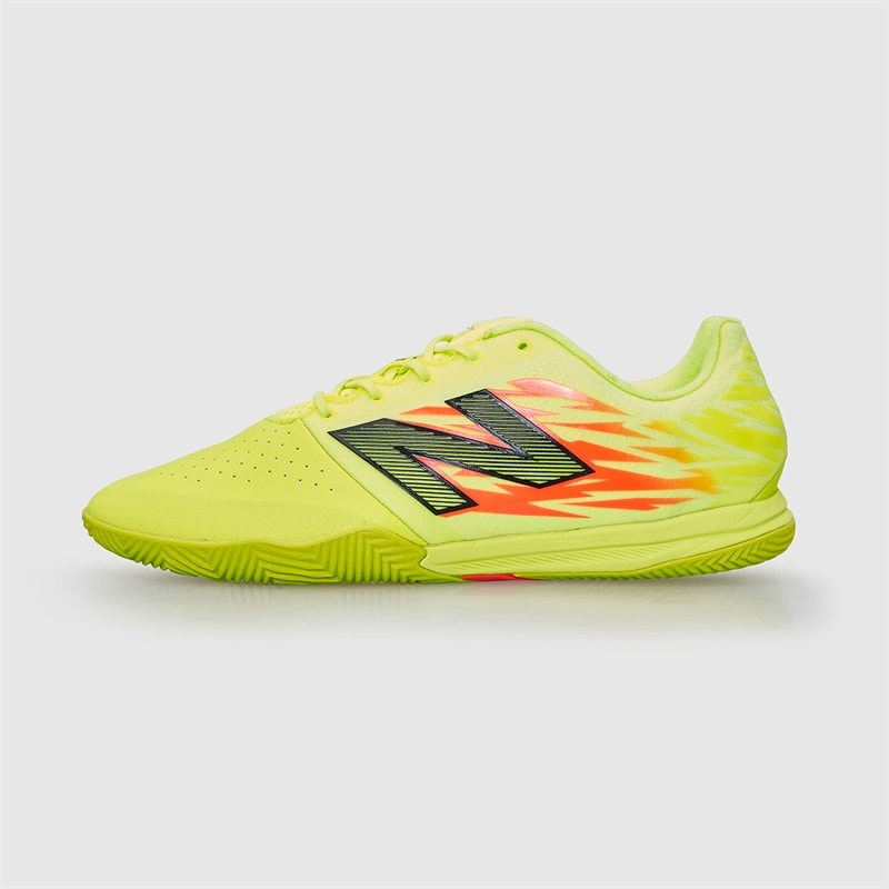 New Balance Mens Furon Pro V8 IN Indoor Football Boots Hi-Light Yellow/Energy Red - Image 2