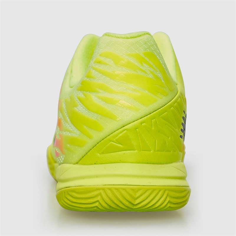 New Balance Mens Furon Pro V8 IN Indoor Football Boots Hi-Light Yellow/Energy Red - Image 4
