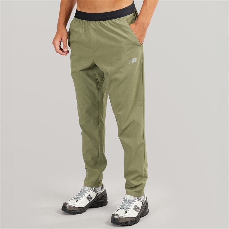 New Balance Mens AC Tapered Track Pants Olivine - Image 3