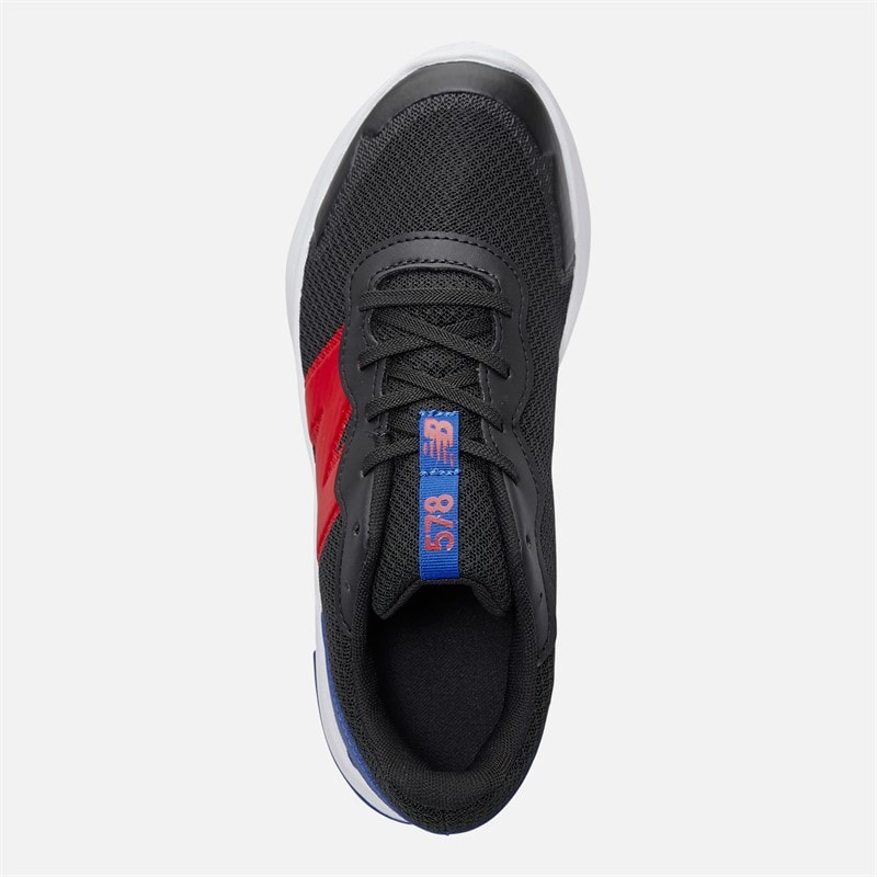 New Balance Junior 578 Neutral Running Shoes Black/Team Red - Image 4