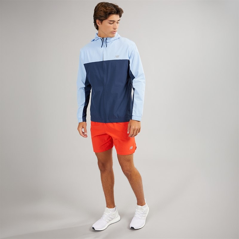 New Balance Mens Woven Full Zip Jacket Navy - Image 4