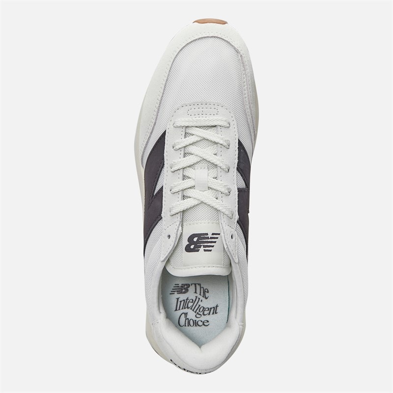 New Balance 370 Trainers Sea Salt/Black Cement - Image 4