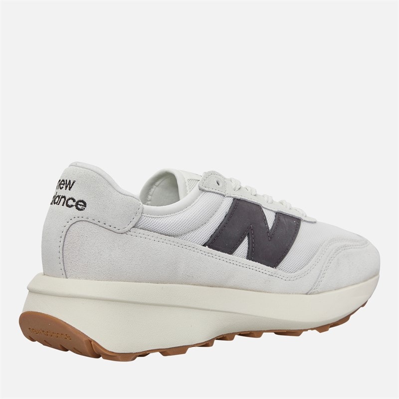 New Balance 370 Trainers Sea Salt/Black Cement - Image 5