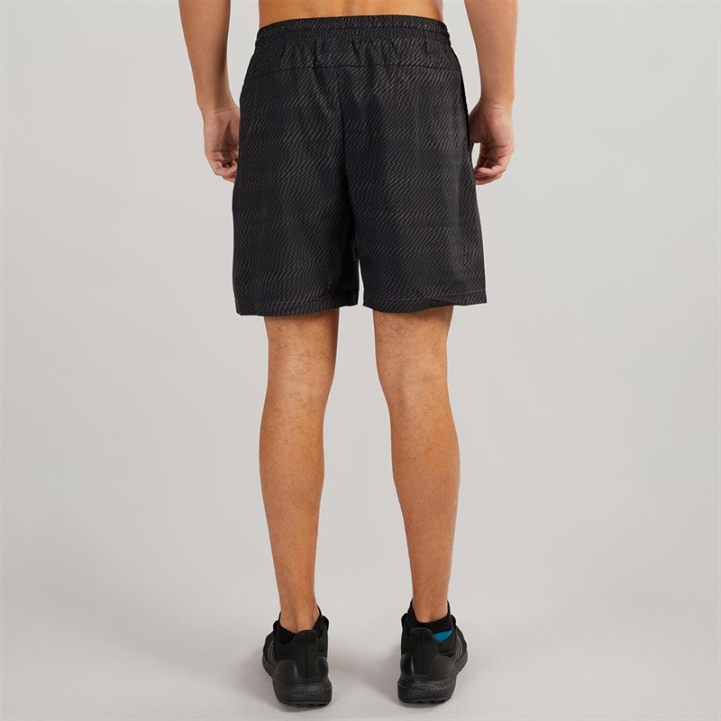 New Balance Mens Sport Essentials Printed 7 Inch Running Shorts Black - Image 2