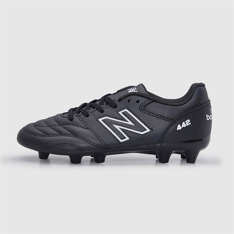 New Balance Junior 442 V2 Academy FG Firm Ground Football Boots Black/White - Image 2
