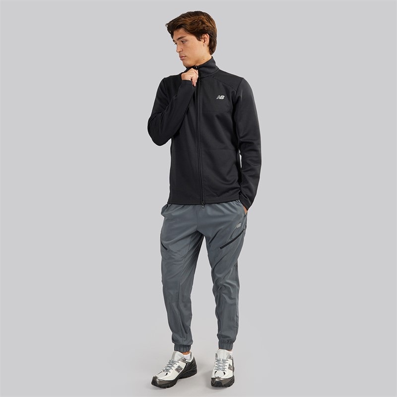 New Balance Mens Tech Knit Training Full Zip Track Jacket Black - Image 4