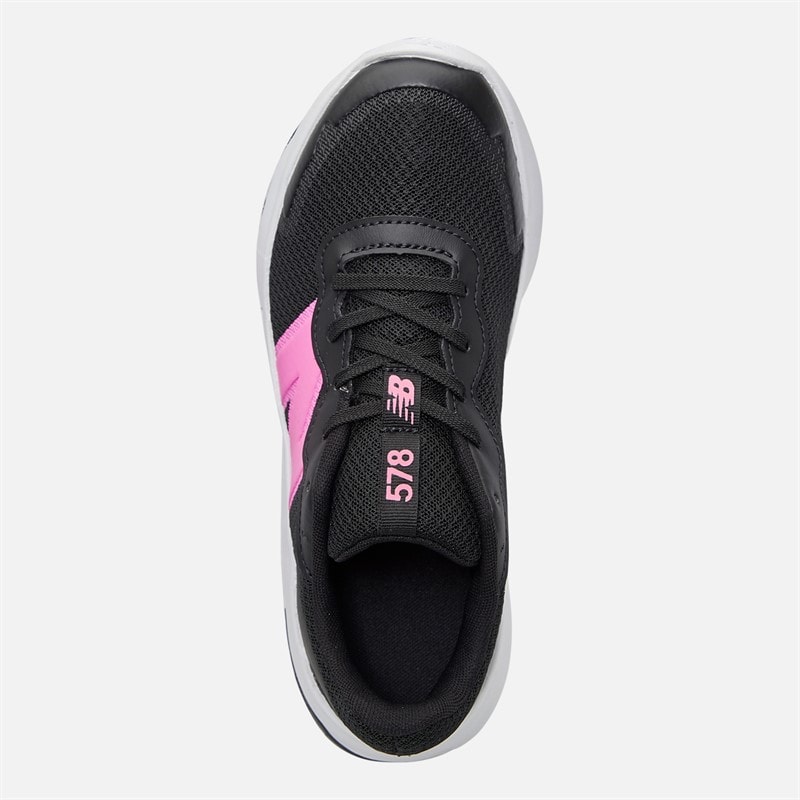 New Balance Junior Girls 578 Neutral Running Shoes Black/Pink - Image 4