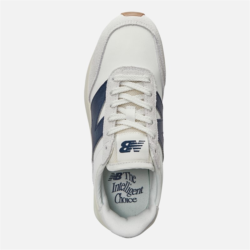 New Balance Womens 370 Trainers Sea Salt/Navy - Image 4