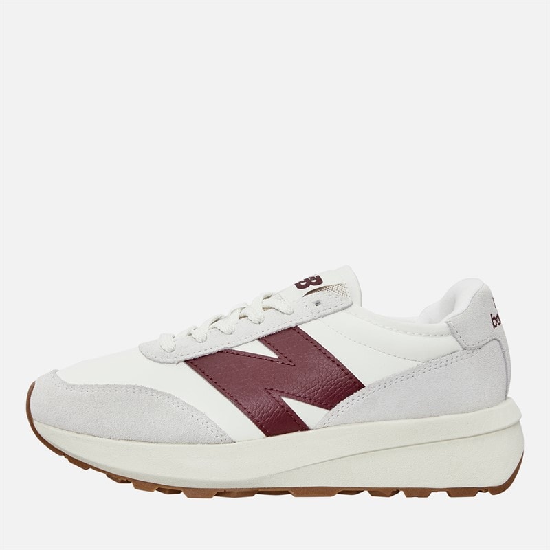 New Balance 370 Trainers Sea Salt/Crimson - Image 1