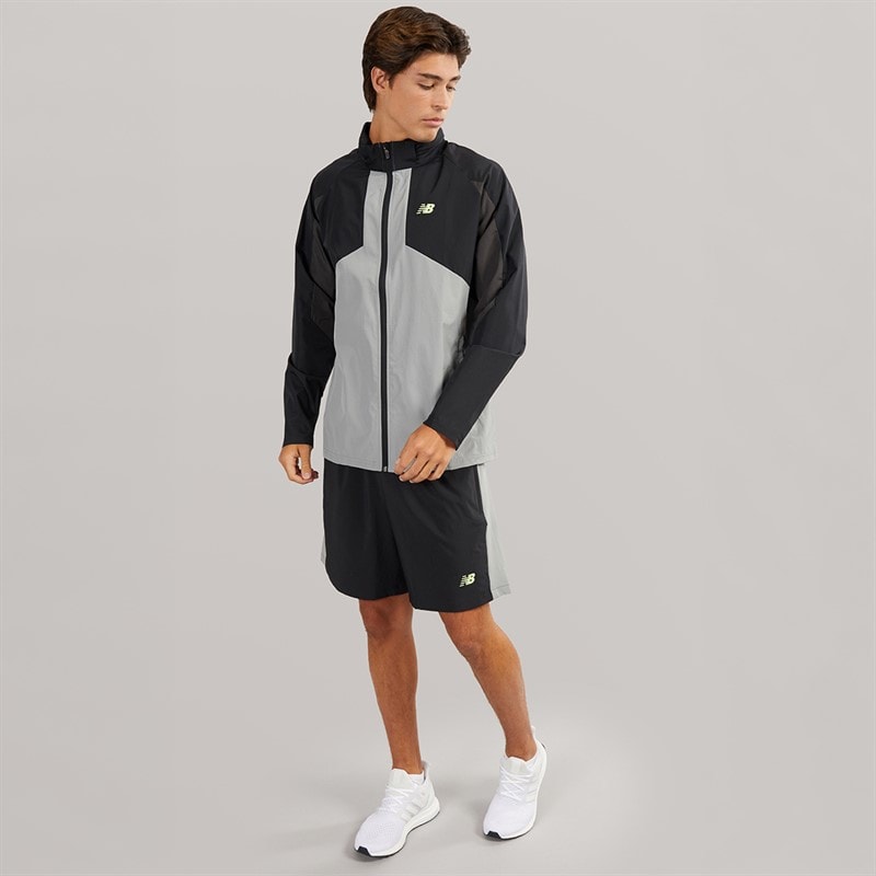 New Balance Mens Utility Woven Jacket Black - Image 3