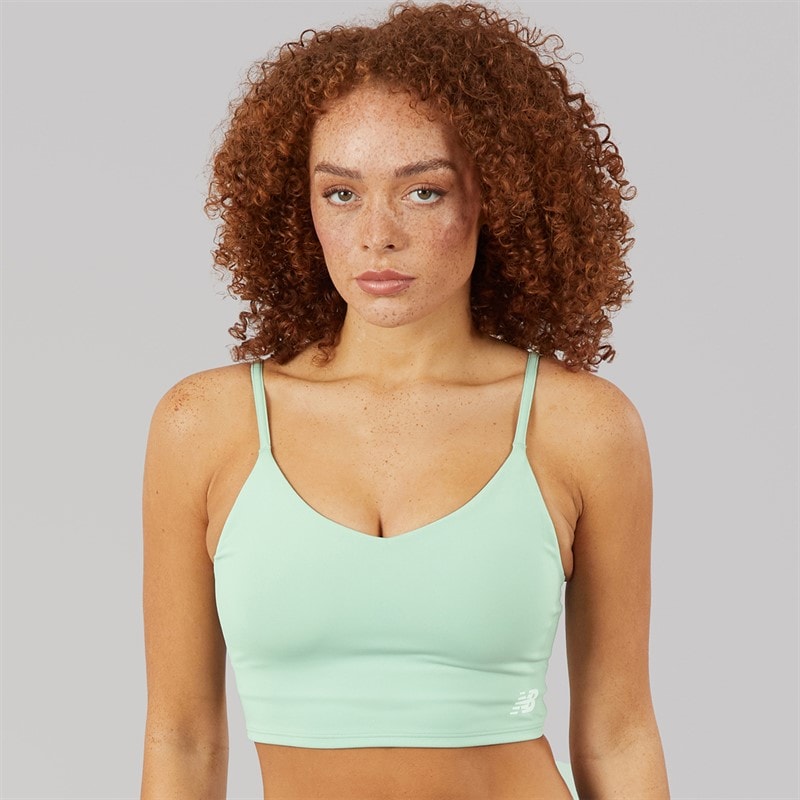 New Balance Womens Accelerate Light Support Sports Bra Top Mountain Teal