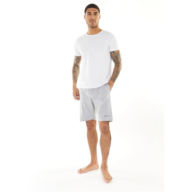 NICCE Mens Zuri Lounge Shorts Grey Marl - Image 3