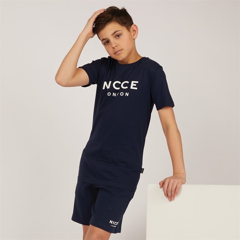 NICCE Boys Dohen T-Shirt And Shorts Set Navy - Image 1