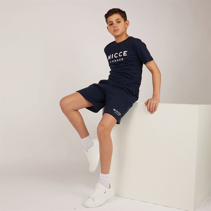 NICCE Boys Dohen T-Shirt And Shorts Set Navy - Image 4