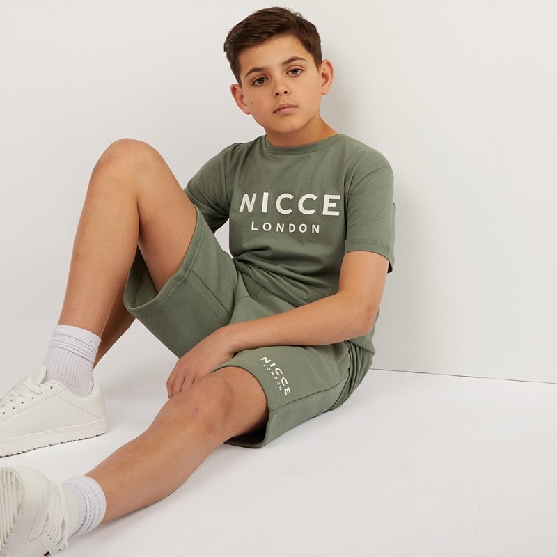 NICCE Boys Dohen T-Shirt And Shorts Set Sage