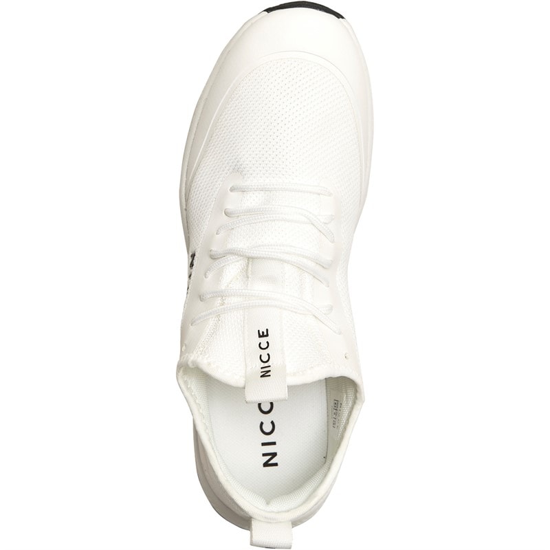 NICCE Mens Chassis Trainers White/Black - Image 4