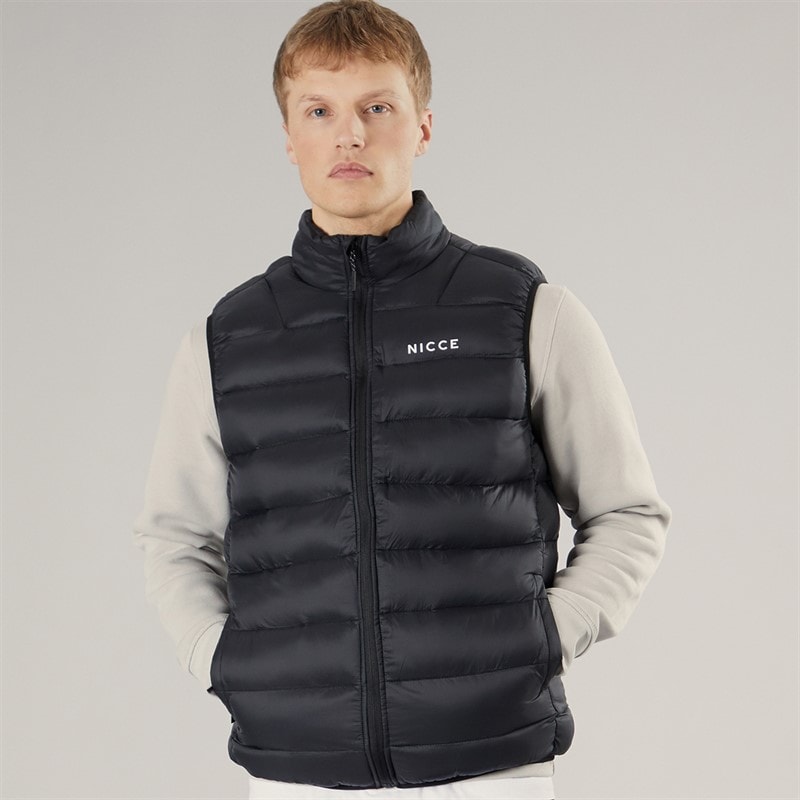 NICCE Mens Cetera Zip Through Padded Gilet Black - Image 3