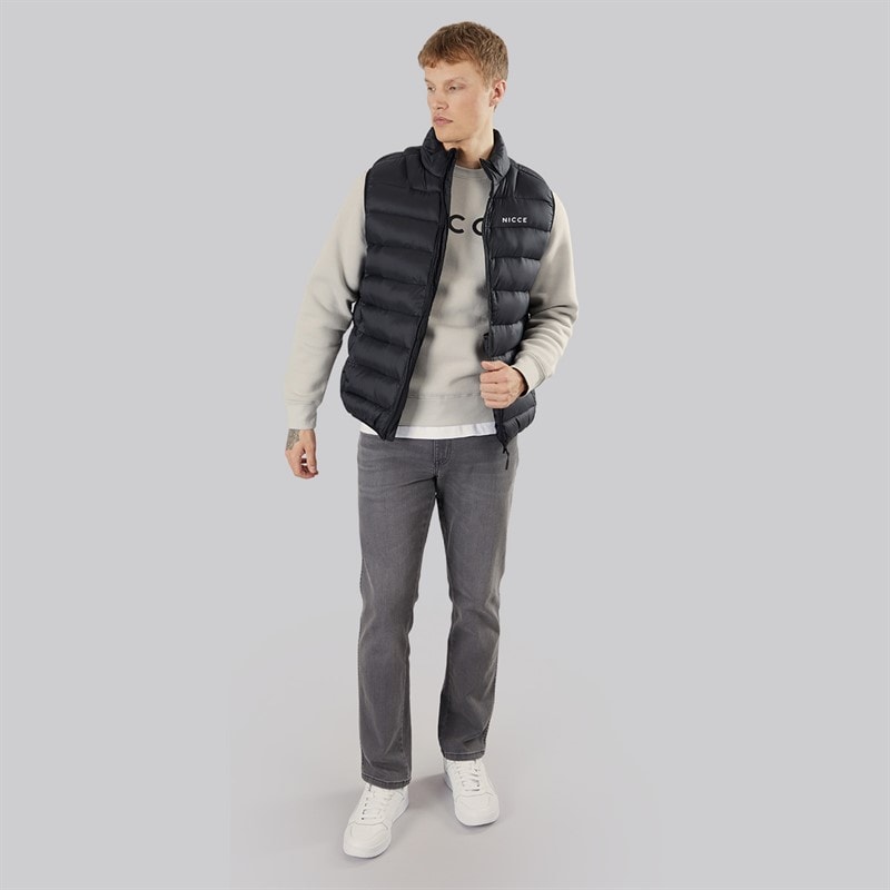 NICCE Mens Cetera Zip Through Padded Gilet Black - Image 4