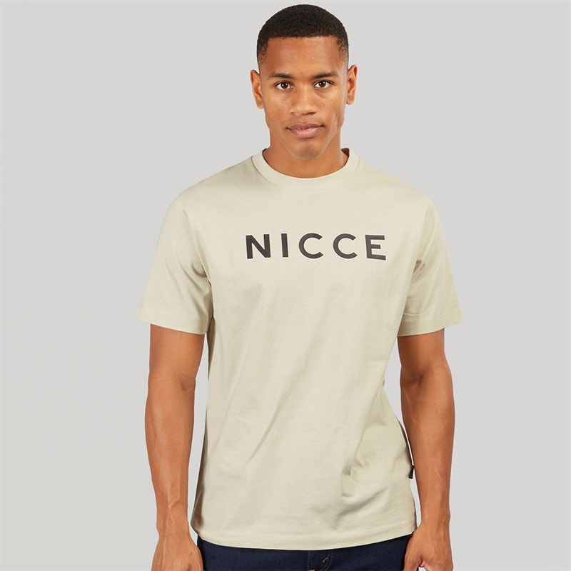 NICCE Mens Denno T-Shirt Light Stone - Image 1