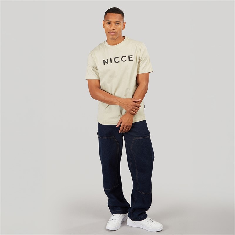 NICCE Mens Denno T-Shirt Light Stone - Image 3