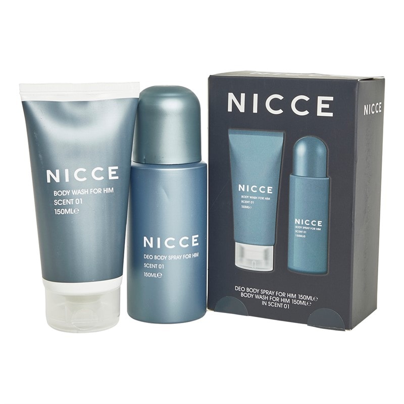 NICCE Mens Body Spray 150ml And Body Wash 150ml Gift Set Multi - Image 1