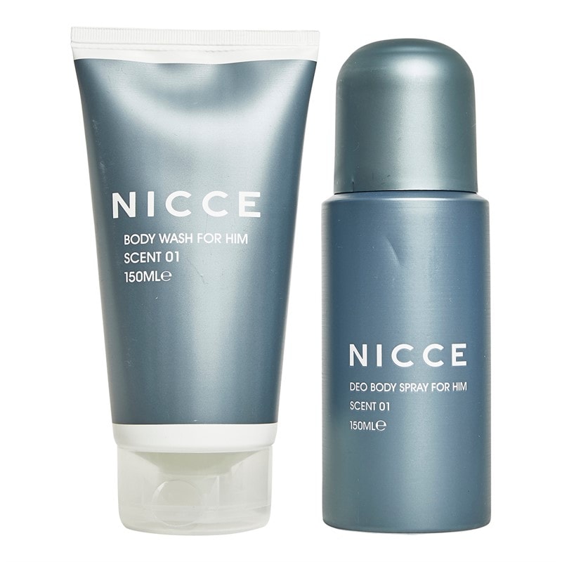 NICCE Mens Body Spray 150ml And Body Wash 150ml Gift Set Multi - Image 2