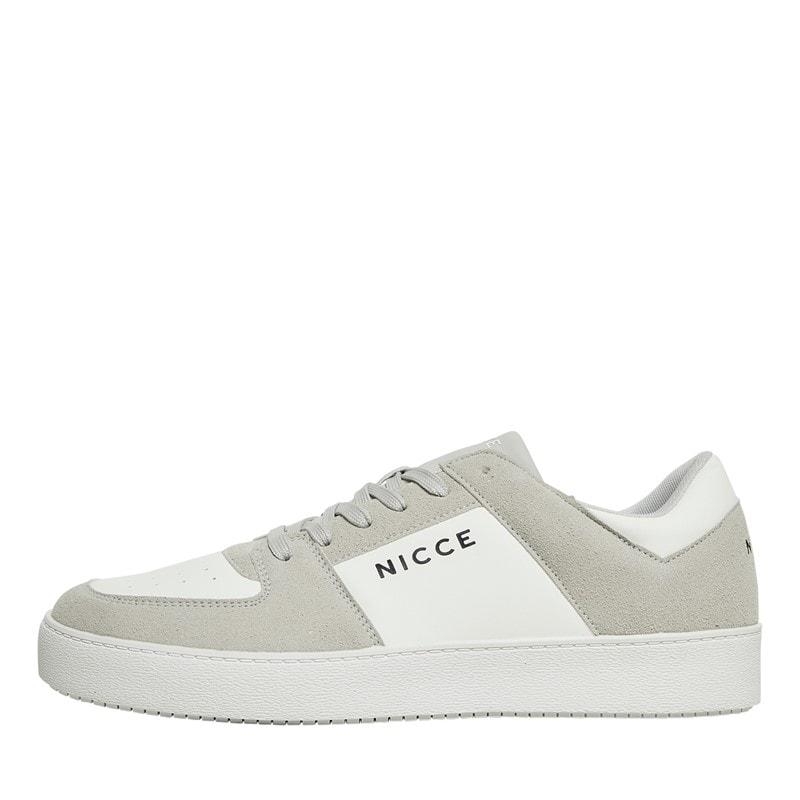 NICCE Mens Covent Trainers White/Grey - Image 1