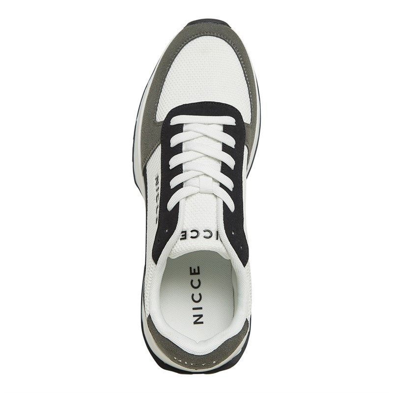 NICCE Mens Dalston Trainers White/Grey - Image 4