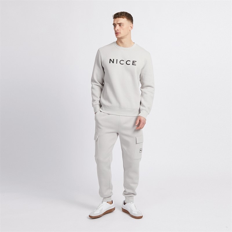 NICCE Mens Lormi Sweatshirt Chalk Grey - Image 3
