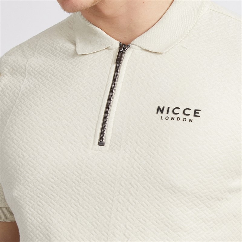 NICCE Mens Saster Polo Shirt Ivory - Image 3