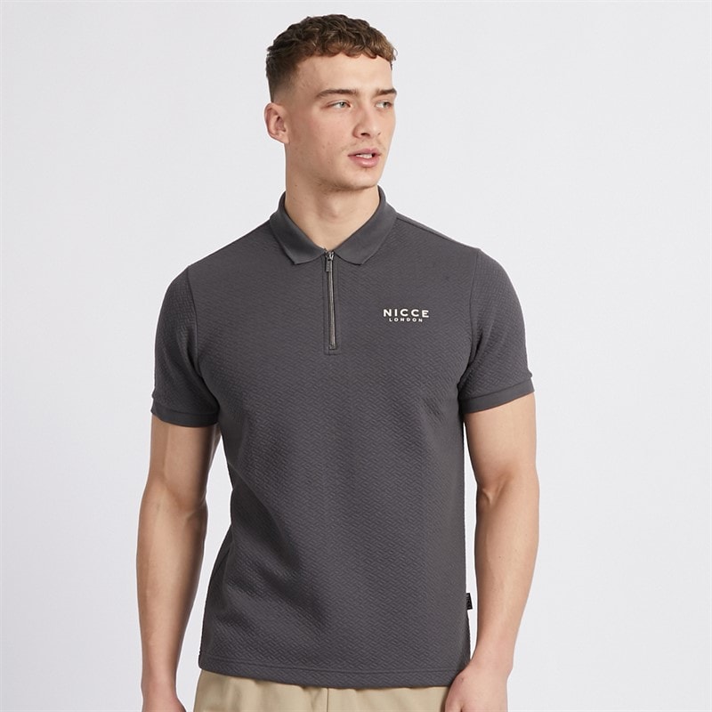 NICCE Mens Saster Polo Shirt Coal