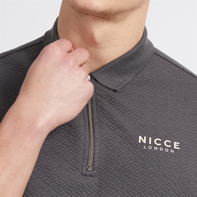 NICCE Mens Saster Polo Shirt Coal - Image 3