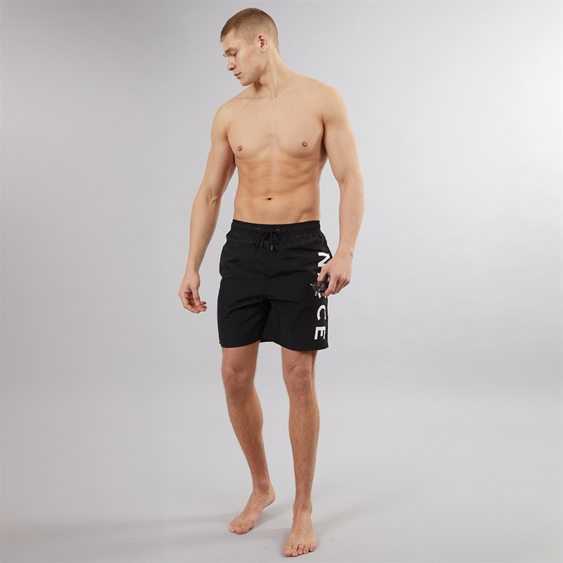 NICCE Mens Bonham Swim Shorts Black - Image 3