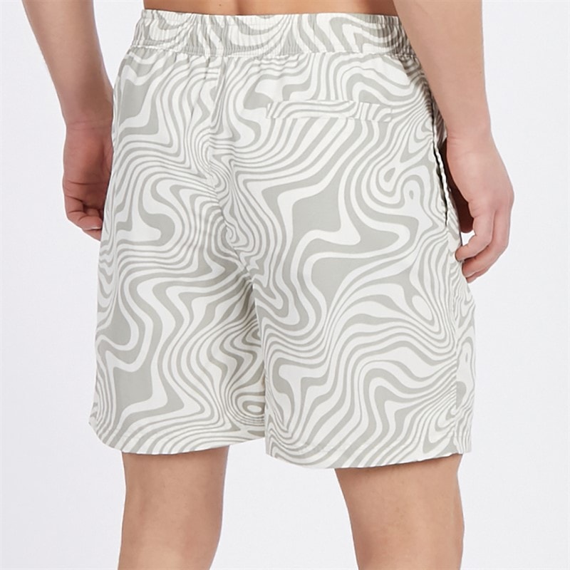 NICCE Mens Kedro AOP Swim Shorts Sage/Ivory - Image 2