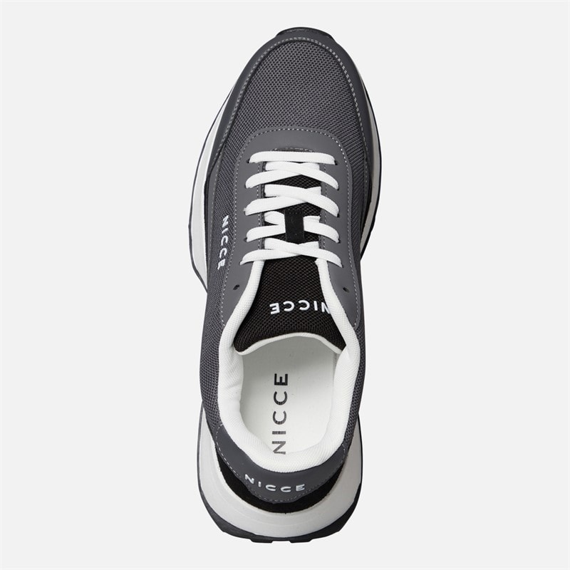 NICCE Mens Zabina Trainers Coal/Black/White - Image 4