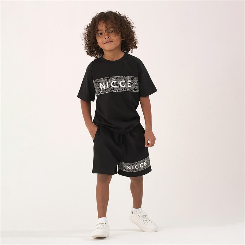 NICCE Boys T-Shirt And Shorts Set Black - Image 4