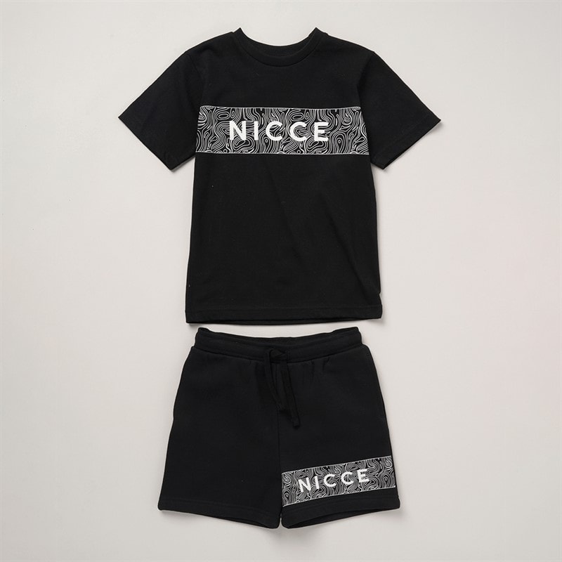 NICCE Boys T-Shirt And Shorts Set Black - Image 5