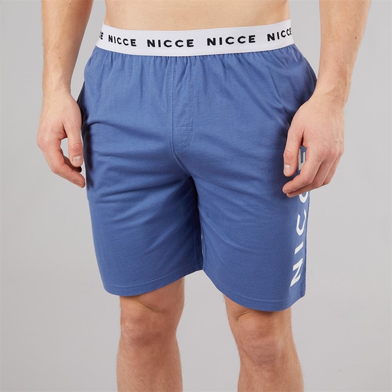 NICCE Mens Danderyd Jersey Lounge Shorts Element Blue