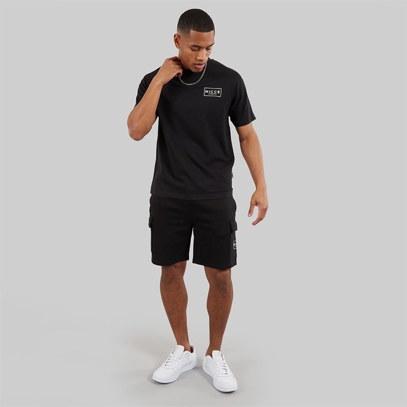 NICCE Mens Tradfri T-Shirt And Shorts Set Black - Image 4