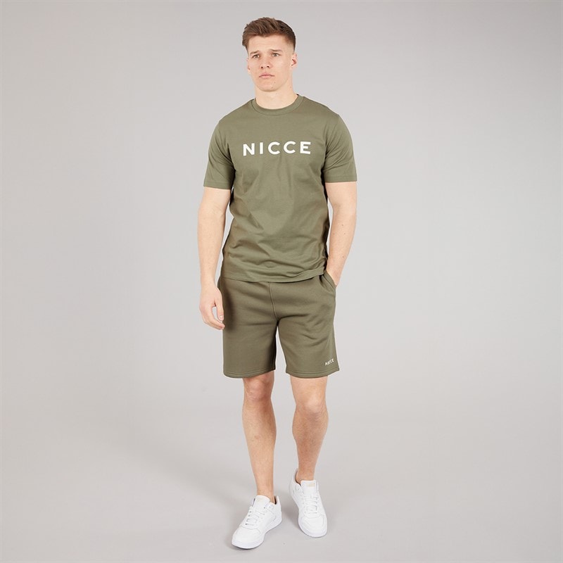 NICCE Mens Vitter T-Shirt And Shorts Set Sage - Image 3