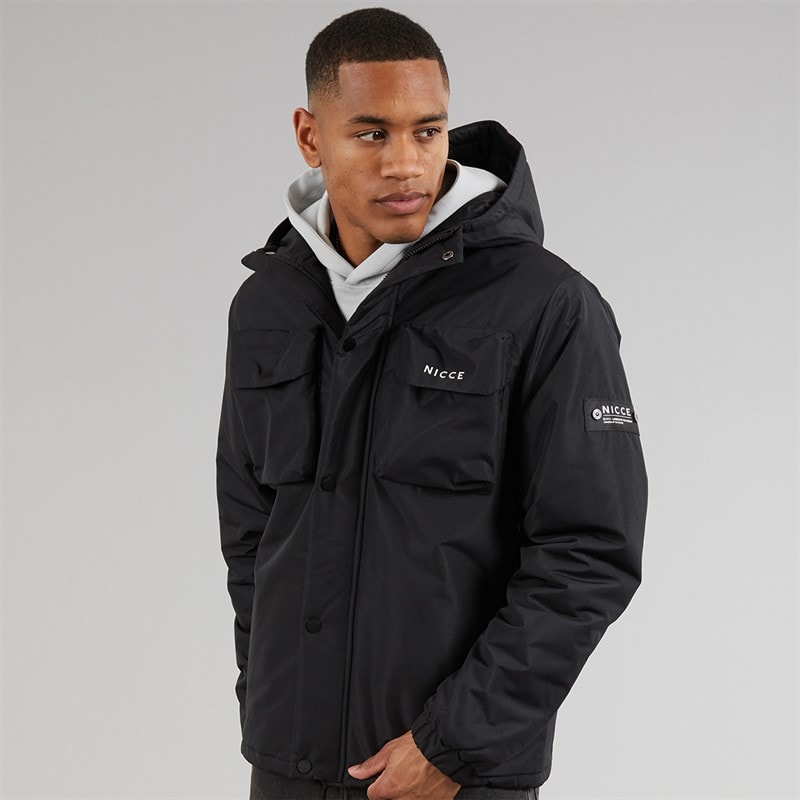 NICCE Mens Hargitay Ripstop Jacket Black - Image 3