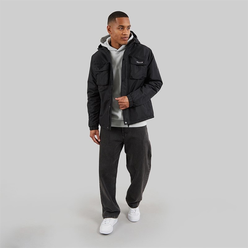 NICCE Mens Hargitay Ripstop Jacket Black - Image 4