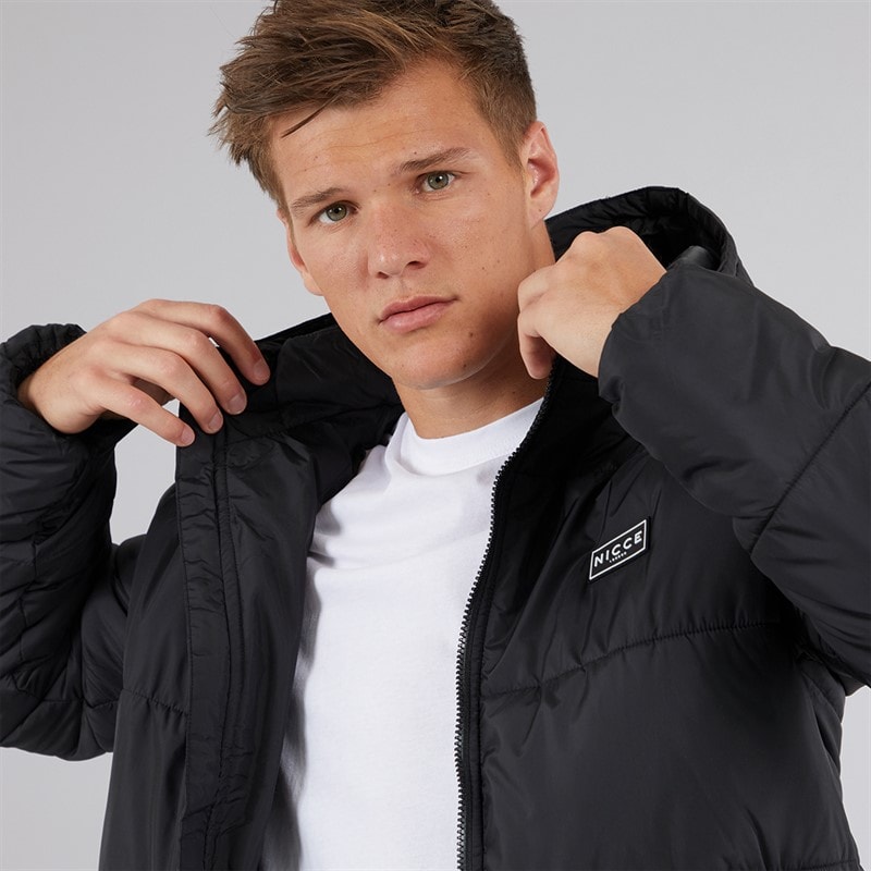 NICCE Mens Narmer Puffer Jacket Black - Image 3