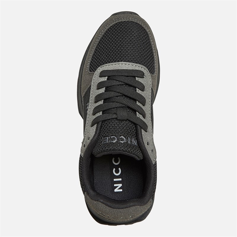 NICCE Junior Boys Dalston Trainers Black/Grey - Image 4