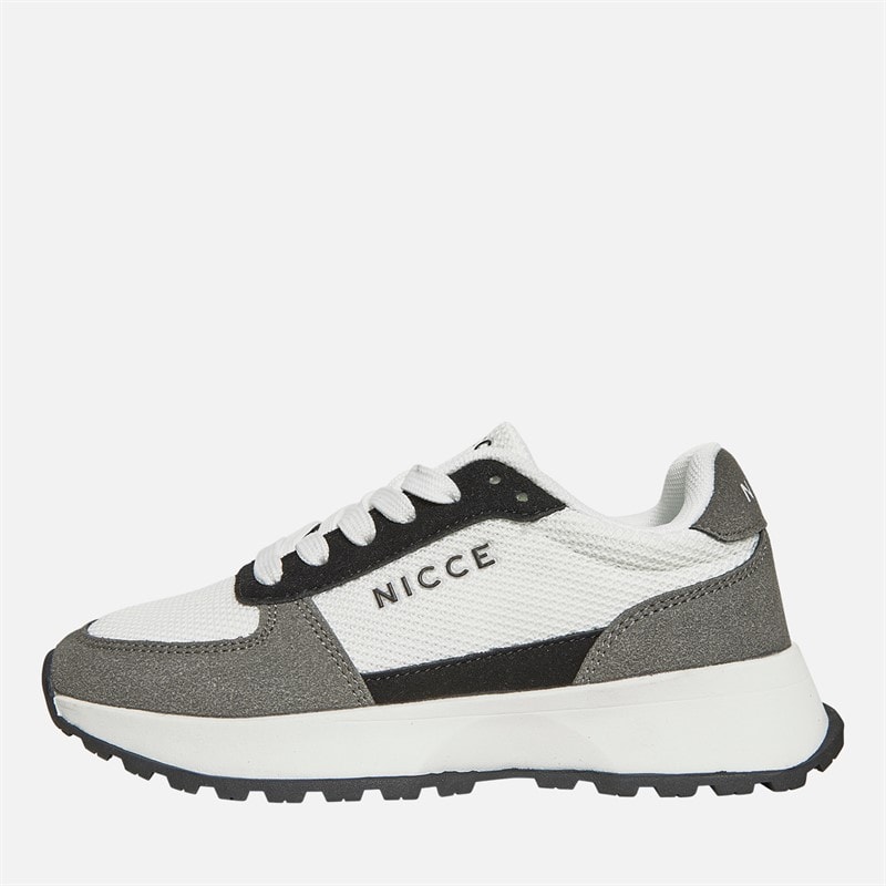 NICCE Junior Boys Dalston Trainers White/Grey