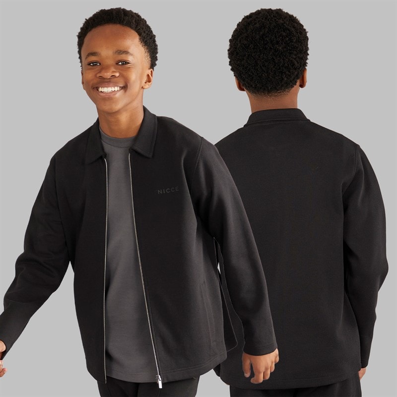 NICCE Boys Ziptey Jacket T-Shirt And Joggers Three Piece Set Black - Image 4