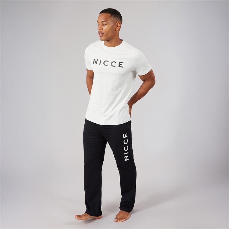 NICCE Mens Aderyn T-Shirt And Lounge Pants Set Black - Image 1